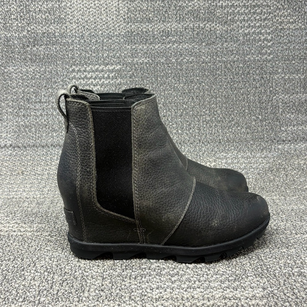 Sorel Joan of Arctic II Chelsea Boots Womens 8.5 Quarry Gray Waterproof Leather